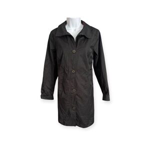 Eddie Bauer Women's Black Trench Coat Size S